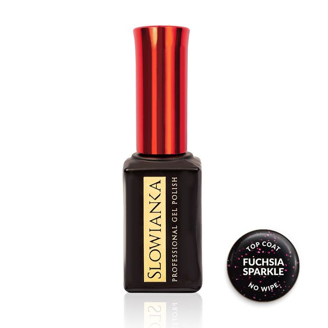 Hovedbilde Top Coat No Wipe Fuchsia Sparkle 10g