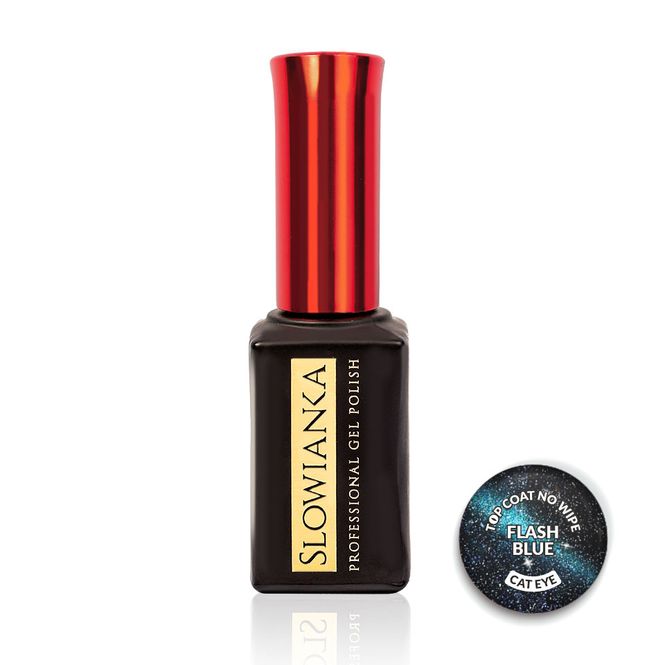 Hovedbilde Top Coat No Wipe Flash Cat Eye Blue 10g